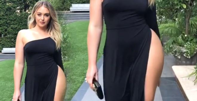 Büyük Beden Model, Derin Yırtmaç Elbisesiyle Yaptığı Instagram Paylaşımıyla Yürek Hoplattı