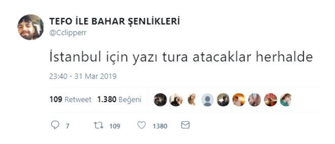 İşte İstanbul Seçim Heyecanını Yansıtan Efsane Tweet'ler