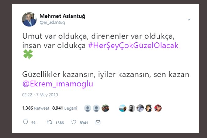 Twitter'da Ünlülerden, Ekrem İmamoğlu'na Tam Destek!