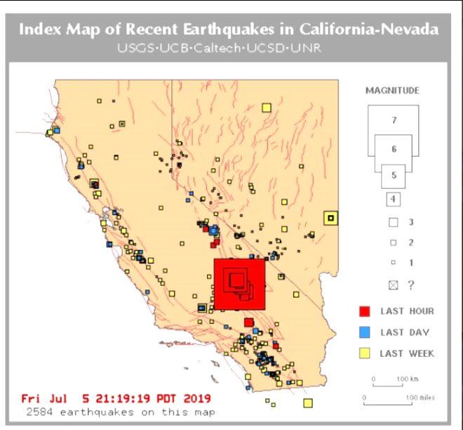 7,1 ÅŸiddetindeki depremin vurduÄŸu California’dan korkunç görüntüler