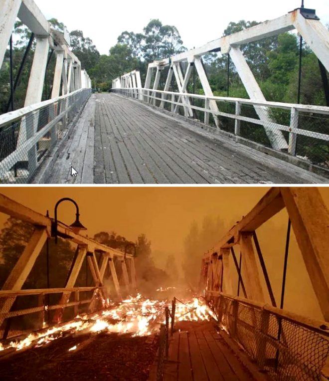 Fotoğraflarla Avustralya yangınlaın öncesi ve sonrası
