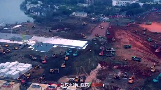 Çin'de insanüstü çaba! Yapımına yeni başlanan koronavirüs hastanesi 48 saatte tamamlandı
