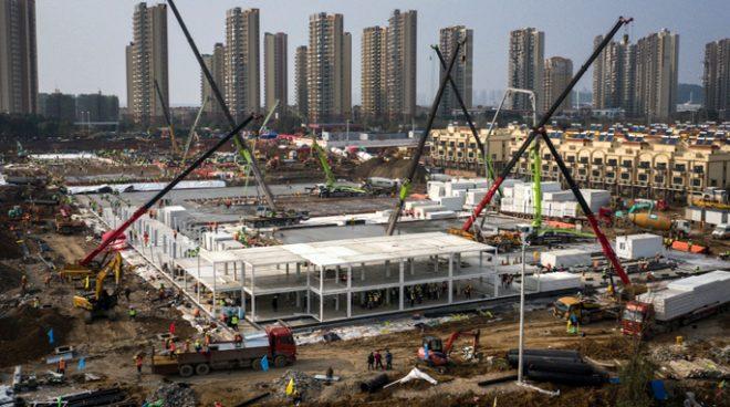 Çin'de insanüstü çaba! Yapımına yeni başlanan koronavirüs hastanesi 48 saatte tamamlandı