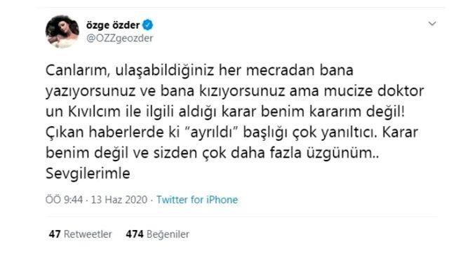 Mucize Doktor'un Kıvılcım'ı dizinin kadrosundan zorla çıkartıldı