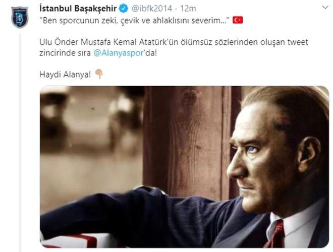 Atamızı böyle andılar! Süper Lig kulüpleri 'Sıra sende' diyerek tweet zinciri oluşturdu