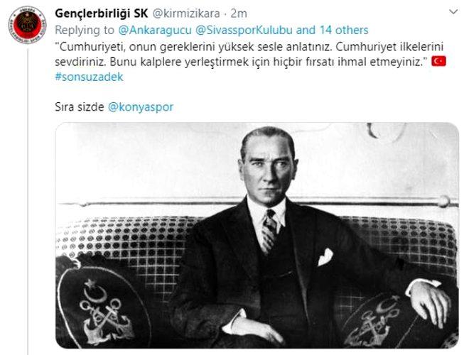 Atamızı böyle andılar! Süper Lig kulüpleri 'Sıra sende' diyerek tweet zinciri oluşturdu