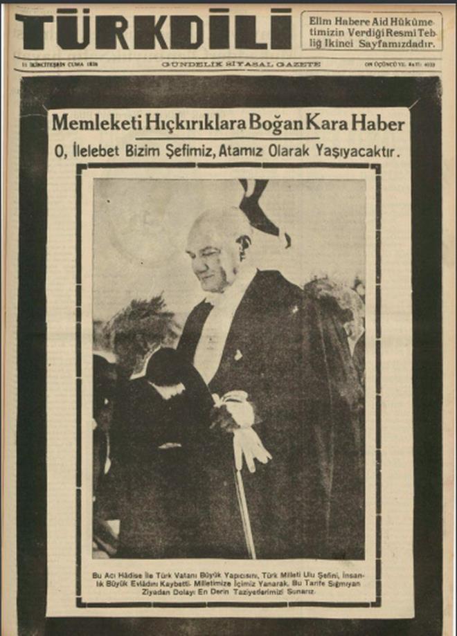 10 Kasım'da bir Güneş söndü! Türk ve dünya basını büyük acıyı bu türlü duyurdu