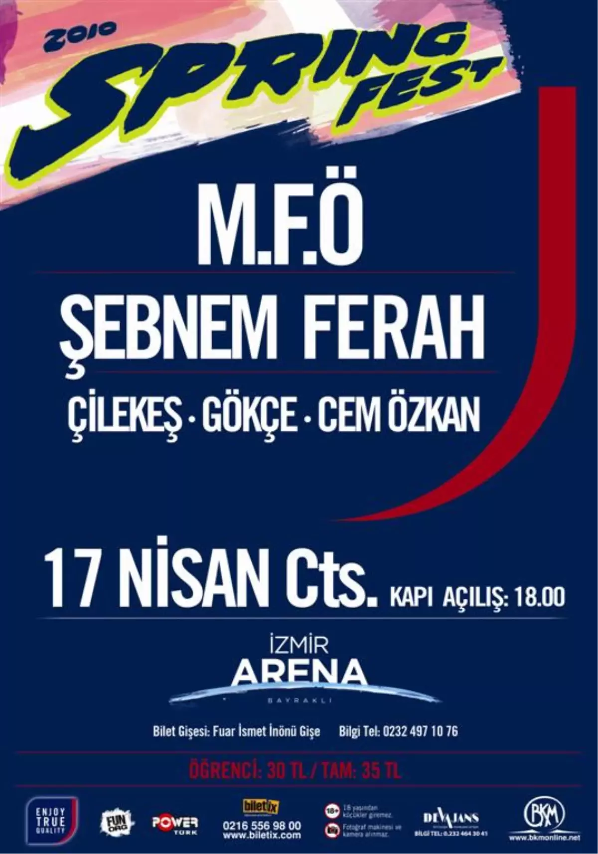 izmir arena springfest 2010 ile aciliyor