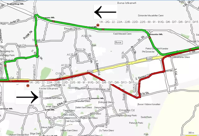 Bursaray Kestel Hatti Calismalari Nedeni Ile Ankara Caddesi Trafige Kapanacak Haber