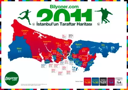 istanbul un taraftar haritasi