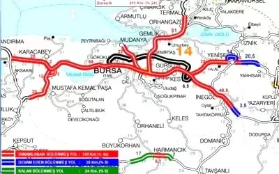 bursa nin 411 kilometrelik