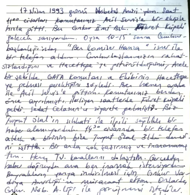 GATA Nöbetçi Subayının Notlarından Özal'ın Ölümü İlk Kez Aksiyon'da Yayınlandı GATA Nöbetçi Subayının Notlarından Özal'ın Ölümü İlk Kez Aksiyon'da Yayınlandı