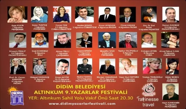 Didim 9. Yazarlar Festivali Programı Belli Oldu Didim 9. Yazarlar Festivali Programı Belli Oldu