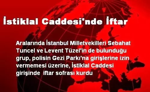 İstiklal Caddesi'nde İftar