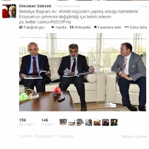 Bakan Şimşek, Twittir'den Başkan Küçükler'i Tebrik Etti Bakan Şimşek, Twittir'den Başkan Küçükler'i Tebrik Etti