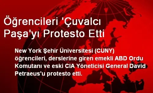 Öğrencileri 'Çuvalcı Paşa'yı Protesto Etti Öğrencileri 'Çuvalcı Paşa'yı Protesto Etti
