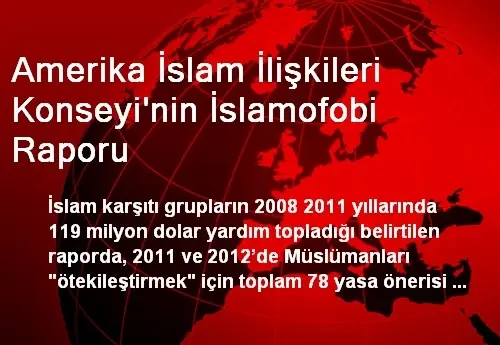 Amerika İslam İlişkileri Konseyi'nin İslamofobi Raporu Amerika İslam İlişkileri Konseyi'nin İslamofobi Raporu