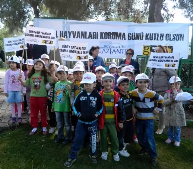 Gaziantep�te Çocuklardan Hayvanları Koruma Günü Gezisi Haberler