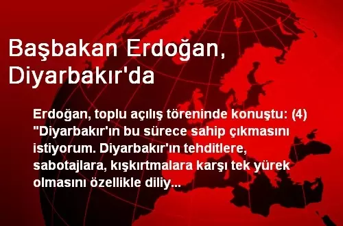 Başbakan Erdoğan, Diyarbakır'da Başbakan Erdoğan, Diyarbakır'da