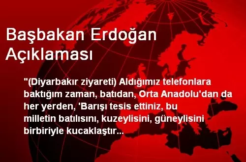 Başbakan Erdoğan Açıklaması Başbakan Erdoğan Açıklaması