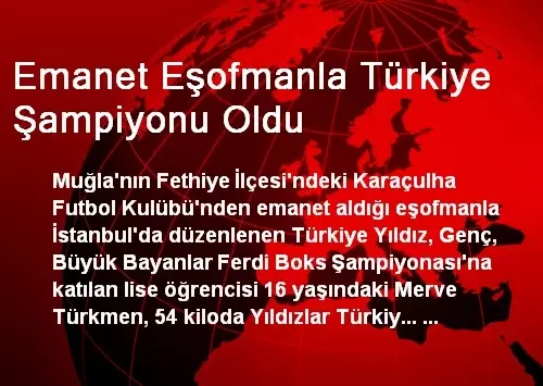 Emanet Eşofmanla Türkiye Şampiyonu Oldu Emanet Eşofmanla Türkiye Şampiyonu Oldu