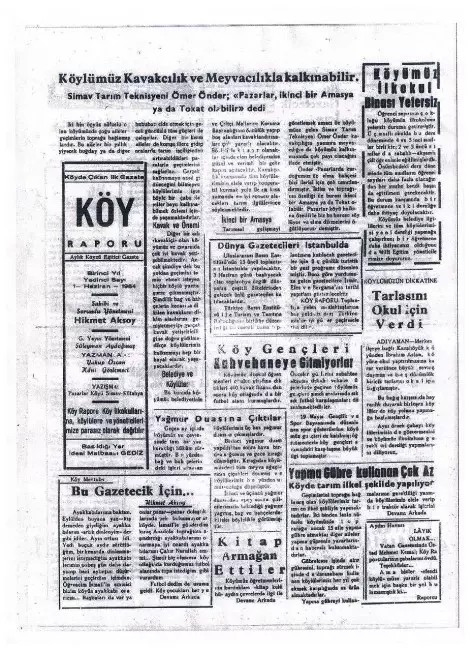 Kütahya'nın İlk Köy Gazetesi Pazarlar'da Çıktı Kütahya'nın İlk Köy Gazetesi Pazarlar'da Çıktı