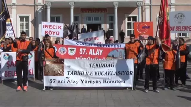 Çanakkale'de destanlaşan 57. Alay için yürüyorlar -