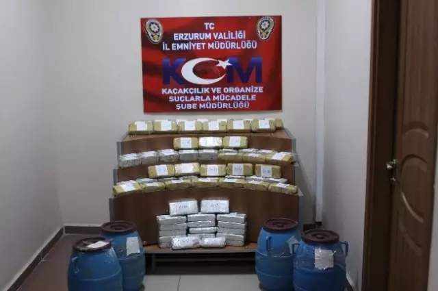 Erzurum'da Peynir Arası Uyuşturucu Erzurum'da Peynir Arası Uyuşturucu