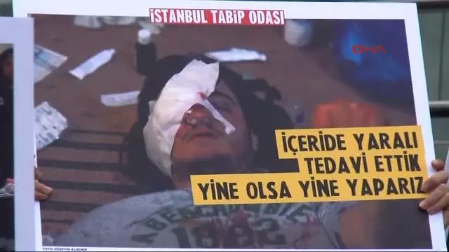 Gezi Olayları Davasında Yargılanan Doktorlara Destek Eylemi