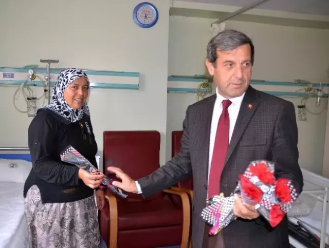 Başkan Özkan Anneler Gününde Karanfil Dağıttı