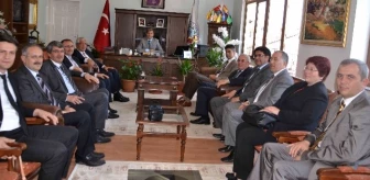 Kütahya Valiliği İl Müdürleri Heyeti Başkan Özkan'ı Ziyaret Etti