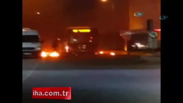 Sancaktepe'de Otobüsü Böyle Yaktılar