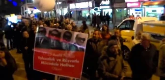 Uşak'ta '17 Aralık' Yürüyüşle Protesto Edildi