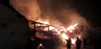 Seyitgazi'de Samanlık Yangını