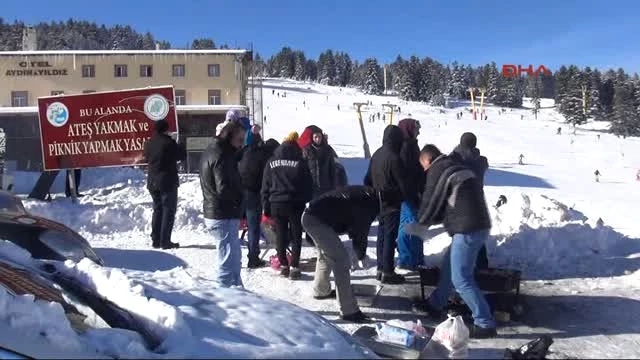 Bursa Uludağ'da Pistlerde Mangal Keyfi Haberler