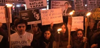 Hrant Dink, Beyoğlu'nda Meşaleli Yürüyüşle Anıldı