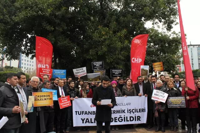Tufanbeyli Termik Santrali İnşaatındaki İşçilerin Çıkartılması Protesto Edildi Tufanbeyli Termik Santrali İnşaatındaki İşçilerin Çıkartılması Protesto Edildi