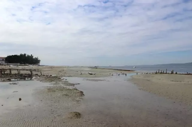 Çanakkale'de Deniz Çekildi