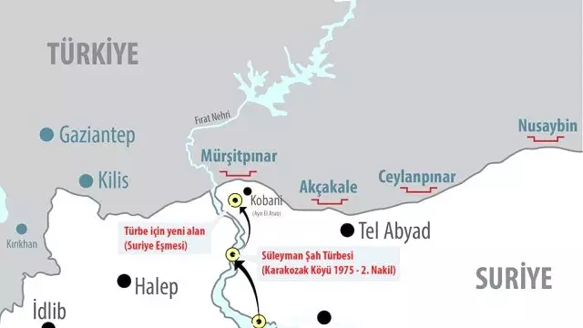 Süleyman Şah Türbesi'nin Yeni Yerinden İlk Görüntüler Süleyman Şah Türbesi'nin Yeni Yerinden İlk Görüntüler