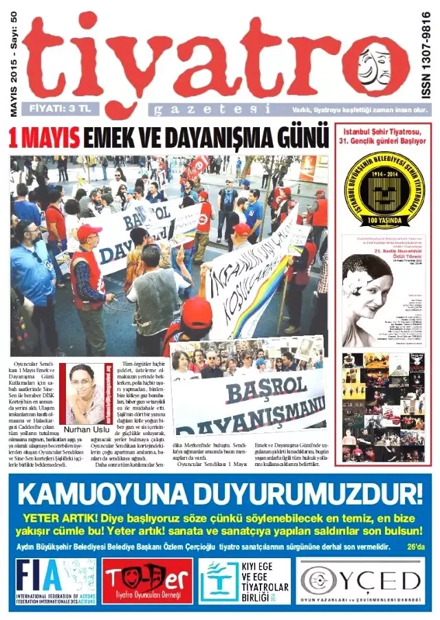 Tiyatro Gazetesi'nin 50. Sayısı Yayınlandı! Tiyatro Gazetesi'nin 50. Sayısı Yayınlandı!