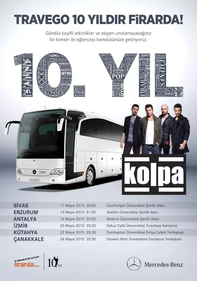 Travego Firarda, 10. Yılını Kolpa İle Antalya'da Kutluyor! Travego Firarda, 10. Yılını Kolpa İle Antalya'da Kutluyor!