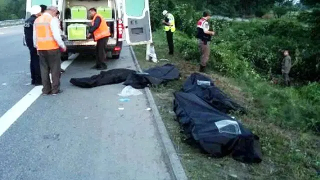 TEM'de Bariyerlere Çarpan Otomobil Su Kanalına Uçtu: 4 Ölü
