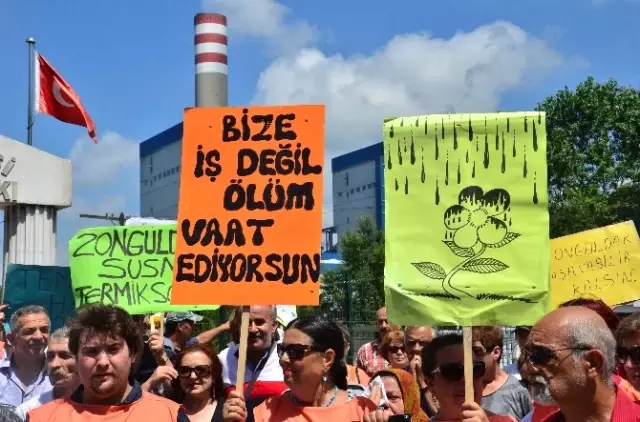 Çatalağzı'nda Termik Santral Protestosu Çatalağzı'nda Termik Santral Protestosu