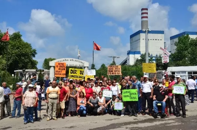 Çatalağzı'nda Termik Santral Protestosu Çatalağzı'nda Termik Santral Protestosu