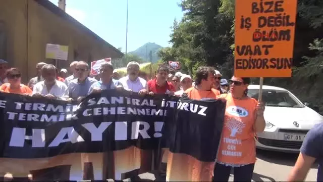 Zonguldak - Çatalağzı'nda Termik Santral Protestosu Zonguldak - Çatalağzı'nda Termik Santral Protestosu