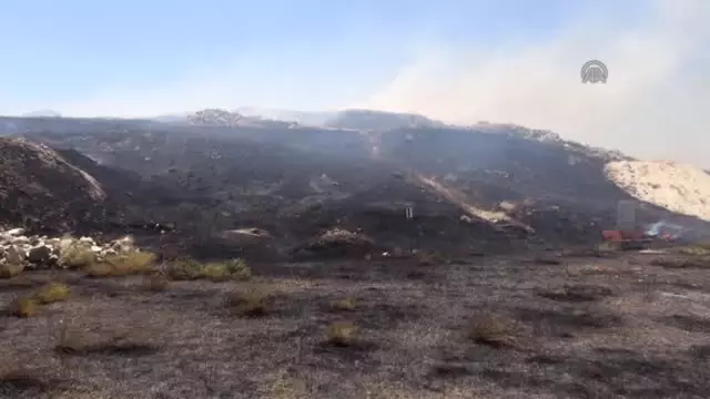 Tarihi Altıntepe Kalesi'nde Çıkan Yangın