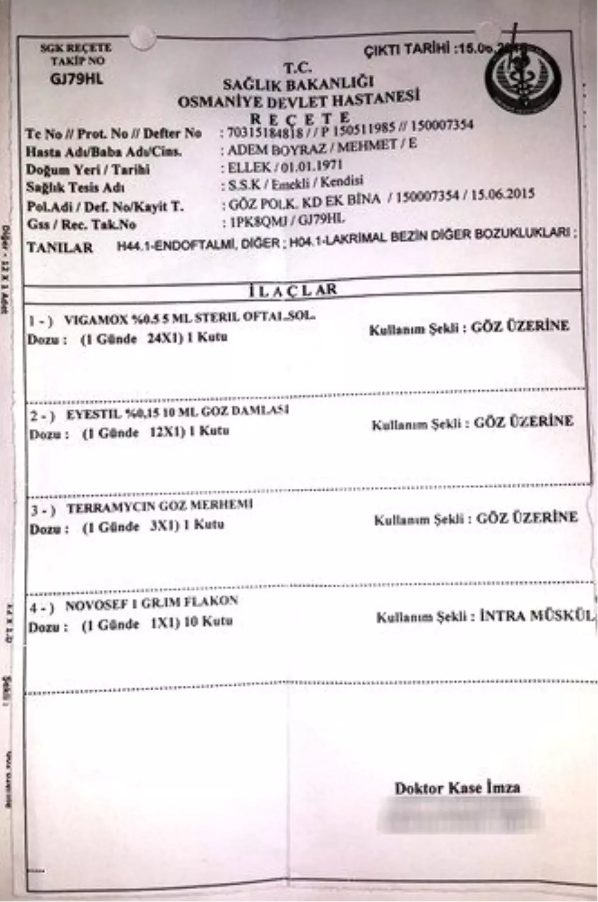 Doktorun Verdigi Ilaci Kullandi Gozu Akti Haberler