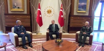 Komutanlardan Cumhurbaşkanı Erdoğan'a Veda Ziyareti
