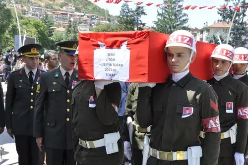 Şehit Jandarma Teğmen Turan, Gözyaşları Arasında Toprağa Verildi