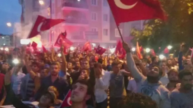 Çerkezköy'de Teröre Tepki Yürüyüşü Çerkezköy'de Teröre Tepki Yürüyüşü